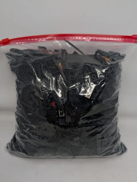 LEGO Bricks Bulk Lot - BLACK - Gallon Size Bag Full