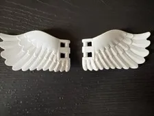 LEGO 20312 20313 White Wing 4x7 Right & Left Feathers and Bar Handles Pair 2pcs