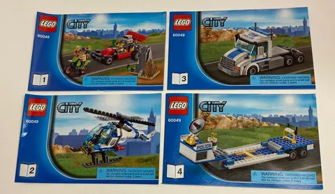 LEGO City Helicopter Transporter 60049 Lot 4 Replacement Manuals Book Parts