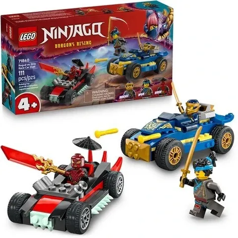 Lego Ninjago: Dragon's Rising (2025) 111pc ROGUE vs. DRIX RACE CAR DUEL #71840