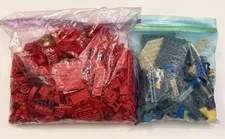 LEGO Red Bricks & Misc Assorted Pieces Approximately 2 1bs Bulk Lot Authentic
