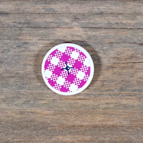 LEGO Friends White Tile Round 2x2 Cushion Magenta Checkered Sticker 14769pb533