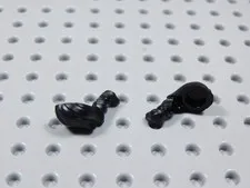 LEGO Lot of 2 Black Narrow Swept Back w/ Ponytail Hair Minifig BQ