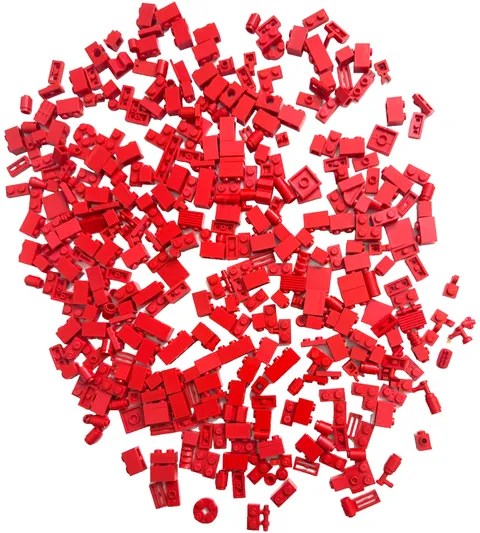 LEGO Red Specialty Lot ~350 Pcs Bulk Bricks Plates Slopes Modifiers MOC Creator