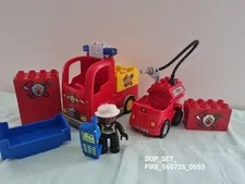 DUPLO LEGO Fireman & Fire Truck 