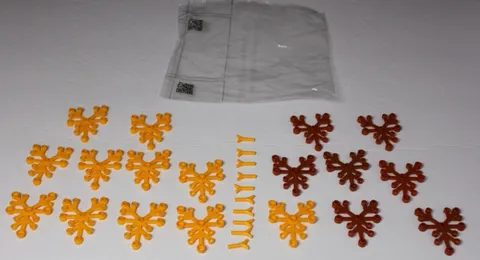 Lego City 28 Pc Lot 6x5 Large Yellow Brown Plants Leaf / Leaves and Tree Limbs