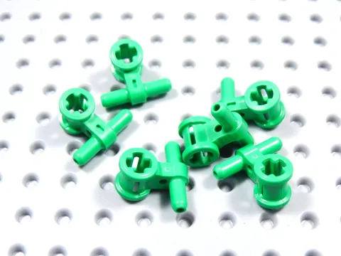 LEGO Lot of 6 Bright Green Technic Axle Connector w/ Bar BO