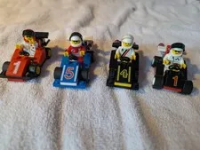 LEGO Classic Town Race Set Lot 2535-1 & 6436-1 Formula 1 Car & Go-Kart + Extras