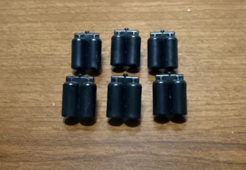 Lot 6 LEGO Minifig Accessories Air Tank Diver Scuba Space # 3838 Black Vintage