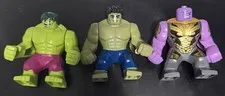 Lot Of 3 Lego Big Figures Hulk And Thanos Marvel Lego Authentic
