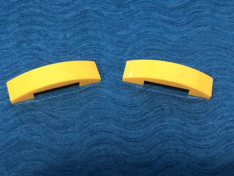 LEGO PART 93273 SLOPE CURVED 4X1X2/3 DOUBLE 2 PIECES (YELLOW)