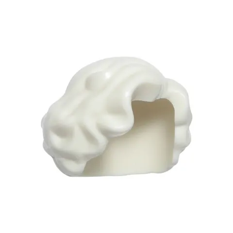 LEGO White Minifigure, Hair Female Short, Wavy with Side Part inv.656