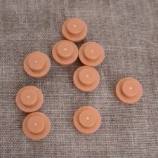 LEGO Tan Round Plate Plastic Pieces Parts Bulk Lot of 8 (8pc)