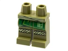 LEGO® Part 970c00pb1308 - Hips and Legs with Tan Sash and Knee Wrappings