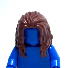 Lego - Minifigure Hair - Brown, Over Shoulder, Long, Swept Back