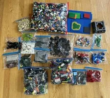 LEGO Bulk Parts Lot ~12 Lbs Sorted Bricks Technic Wheels Baseplates++