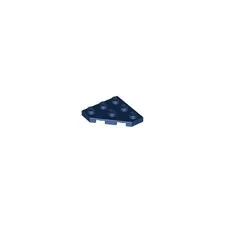 LEGO 75x Dark Blue Wedge, Plate 3 x 3 Cut Corner inv.616