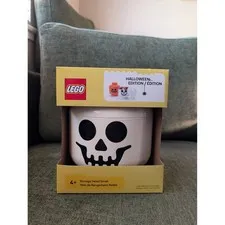 LEGO Storage Head Small Skeleton Halloween Edition White Container Toy Box NEW
