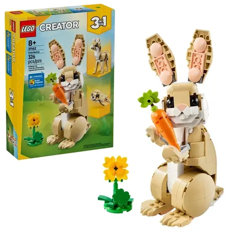LEGO Creator  Cute Bunny (3 In 1) (326 Pieces) 31162 2025