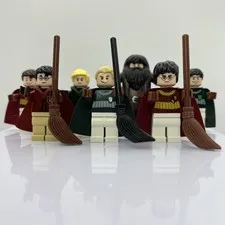 LEGO Harry Potter Quidditch Minifig Lot Draco Malfoy Oliver Wood Marcus Flint