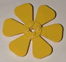 LEGO YELLOW PROPELLER 6 BLADE FAN 8X8 PIECE PART # 30078 PROP BLADED VINTAGE EUC