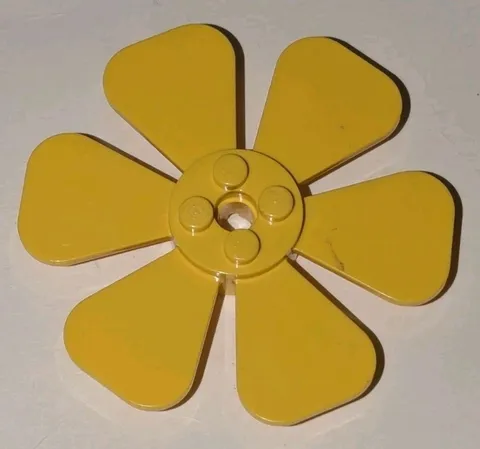 LEGO YELLOW PROPELLER 6 BLADE FAN 8X8 PIECE PART # 30078 PROP BLADED VINTAGE EUC