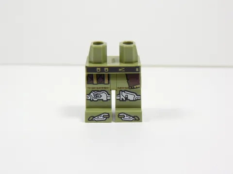 LEGO Olive Green Printed Legs Pants Minifig Belt S4