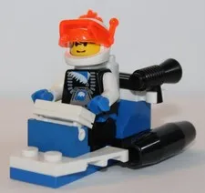 1994 Space Ice Planet 2002 Lego set #1711 Ice Planet Scooter 100% complete!