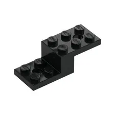 LEGO 5x Black Bracket 5 x 2 x 1 1/3 with 2 Holes and Bottom Tube inv.629