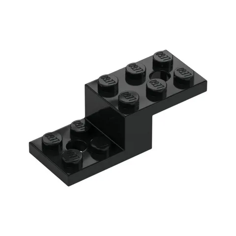 LEGO 5x Black Bracket 5 x 2 x 1 1/3 with 2 Holes and Bottom Tube inv.629
