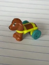 Lego Dark Orange Dog Friends Dachshund Animal Pet Handicap Wheelchair