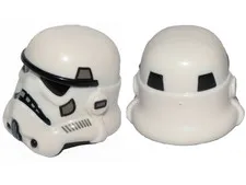 LEGO White Minifigure, Headgear Helmet SW Stormtrooper with Molded Black Forehea