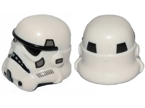 LEGO White Minifigure, Headgear Helmet SW Stormtrooper with Molded Black Forehea