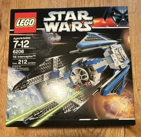 LEGO Star Wars TIE Interceptor 6206 Complete Set 212 pcs Ages 7-12