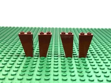 4x LEGO Reddish Brown Slope Inverted 75 2 x 1 x 3 10144 4738 #2449