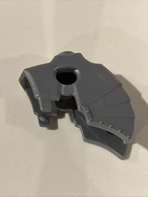 Lego Horse Battle Helmet #89525 Flat Silver Stud On Top 3 Neck Plates (Unicorn)