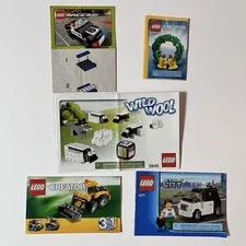 Lego Assorted Instruction Manuals Creator 5761+30028, City 3177, Racers 8301