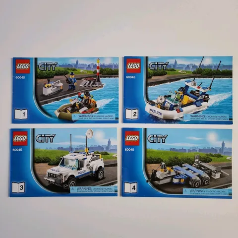 LEGO CITY 60045 Police Patrol Instruction Manuals 1 2 3 4 No Bricks