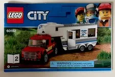Lego City 60182 Pick-up and Caravan Instruction Manual Book 2 Only
