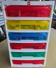 Lego Iris Building Block 6-Drawer Tower Bin Organizer PLEASE READ