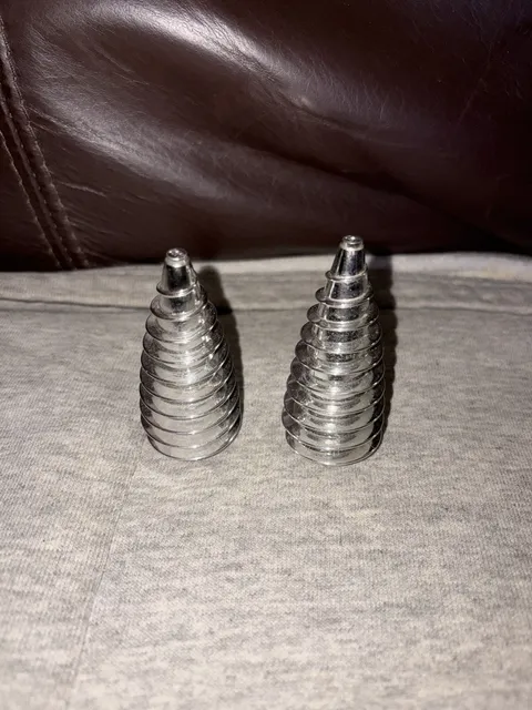 2x LEGO Chrome Silver Cone Spiral 71612 - Rock Raiders Drill 4970 / 4940
