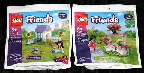 Lego - Two Friends Bags - 30721 Flower Stand & 30722 Bunny House - New - 2026