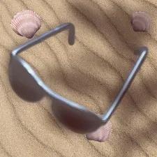 Barbie Doll SILVER GREY Small Glasses Sunglasses Shades Ken Clone Bratz
