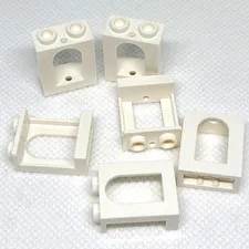 LEGO Parts - White Window 1 x 2 x 2 Castle - No 90195 - QTY 6