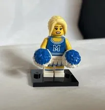 LEGO Cheerleader Blue Minifigure with Pom Poms Series 1 8683