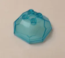 Lego x1 Trans Blue Rock 4 x 4 Octagonal Boulder, Top, 30293 (028-228)