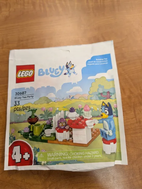 IN HAND NEW Factory Sealed 2025 Lego 30687 Bluey Tea Party Paperbag Set