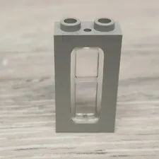 Lego 4035 Old Light Gray Window 1 x 2 x 3 Train With Clear Glass Pane Part Piece