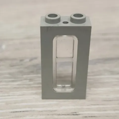 Lego 4035 Old Light Gray Window 1 x 2 x 3 Train With Clear Glass Pane Part Piece