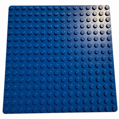 LEGO 16 X 16 5”x5” Blue  #91405 THIN BASEPLATE No Underside Ribs Great Condition